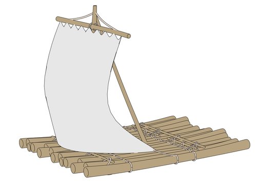 cartoon image of water raft
