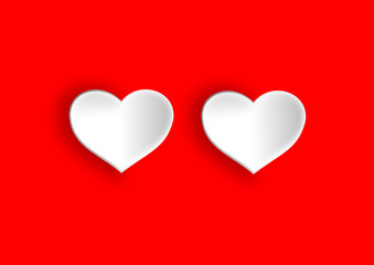 pretty white heart for valentines day