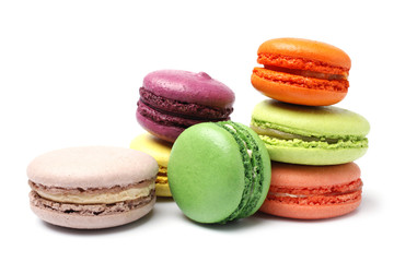 Colorful french macaroons