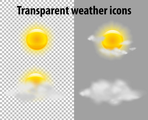 Transparent weather icons