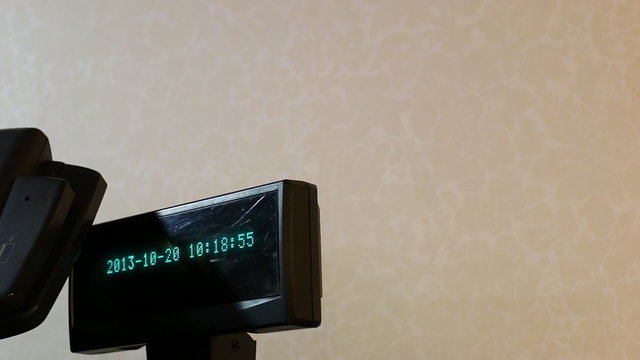 Cash register electronic display isolated