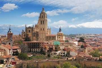 Fototapeta na wymiar Old town of Segovia, Spain