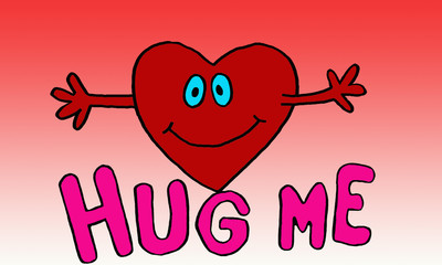 hug me happy heart