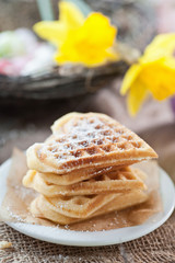 Waffeln zur Osterzeit
