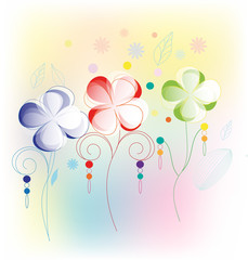 Greeting card gloral background vector