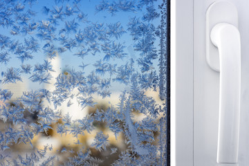 Winter patterns on window