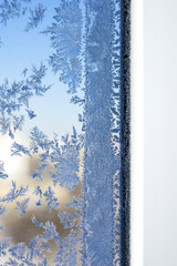 Winter patterns on window