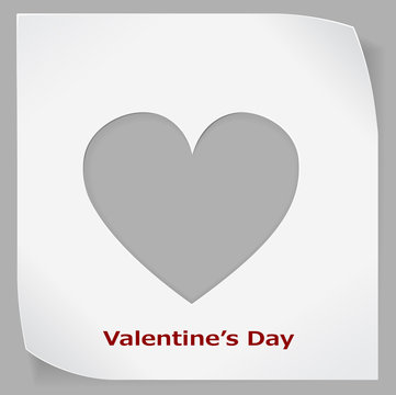 Valentines Day paper sticker