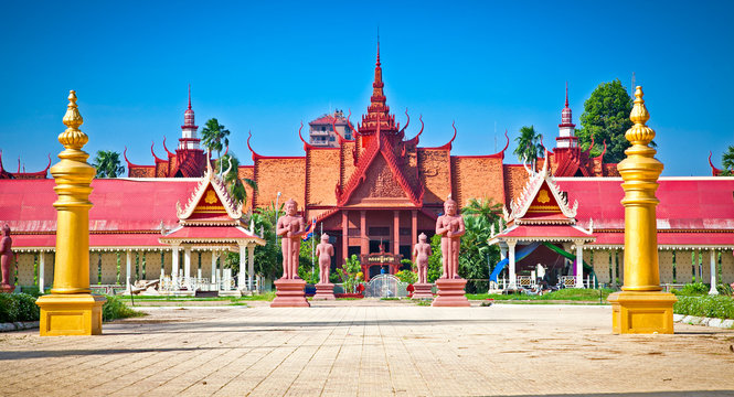 Entrance of National Museum,  Phnom Penh, Cambodia.