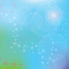 Abstract molecules medical background (Vector).