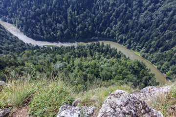 spectacular river canyon in Pieniny, Poland