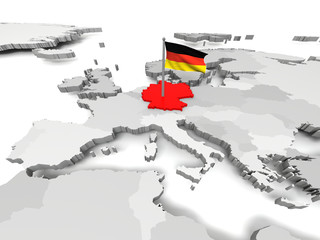 Germany an map of Europe