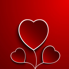 Valentine day flower heart