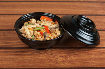 Rice chicken vegetable