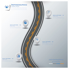 Road & Street Traffic Sign Business Infographic Design Template