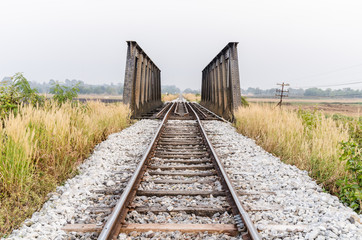 Fototapeta na wymiar Railway bridge in Thailand