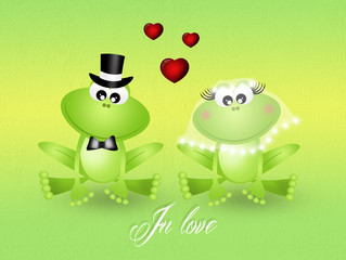 frogs in love