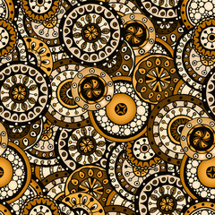 Seamless flower retro background pattern in vector