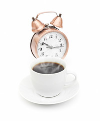 break for coffee isolated on white background