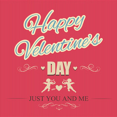Typographical banner Happy Valentine's Day