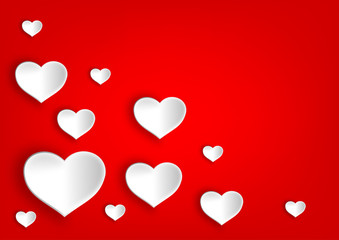 many pretty white heart for valentines day