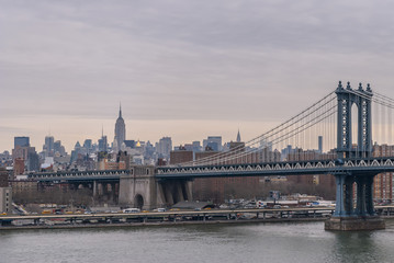 Naklejka premium New York City Bridges and Streets