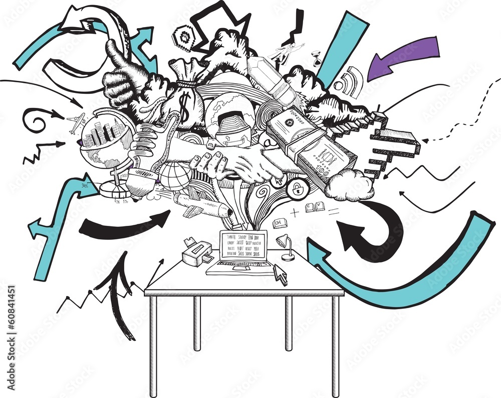 Poster computer and application doodle