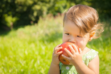 Girl with apple