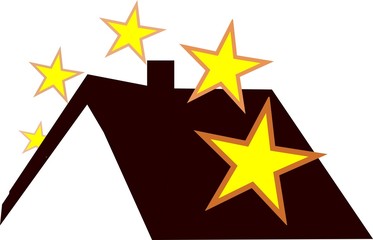 Obraz premium Roof with stars