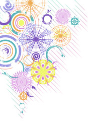 Vector abstract background with multicolor circles