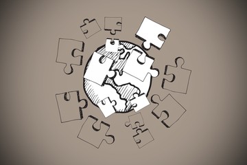 Composite image of grey background with vignette