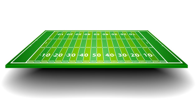 American Football Field With Perspective