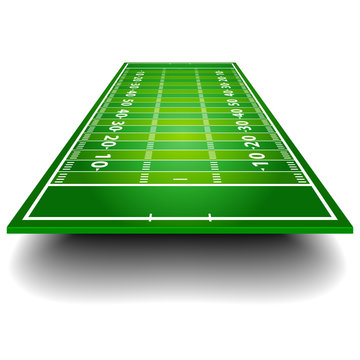 American Football Field With Perspective