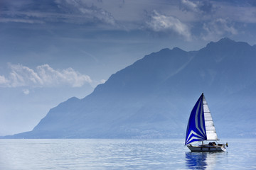 Segelschiff auf dem  Genfer See, Schweiz