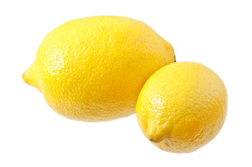 ripe, fresh lemon isolated on white background