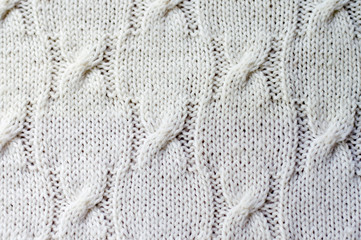 Obraz premium Detail of woven handicraft knit sweater