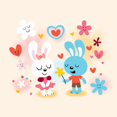 bunnies in love