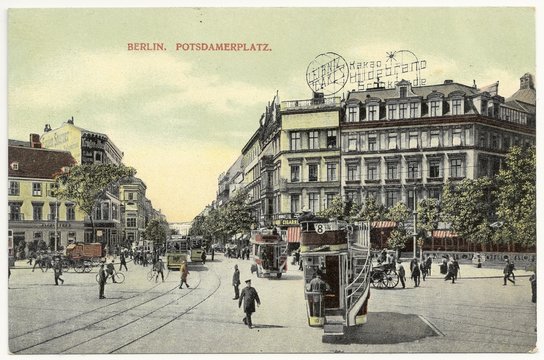 Potsdamer Platz in Berlin 1906 (Col. Postkarte)