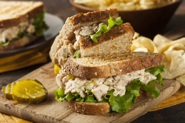 Healthy Tuna Sandwich with Lettuce