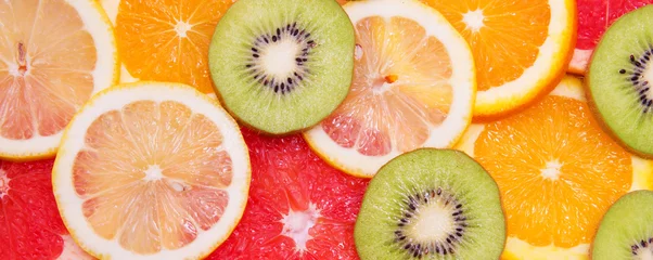 Rolgordijnen Citrus vers fruit © somen