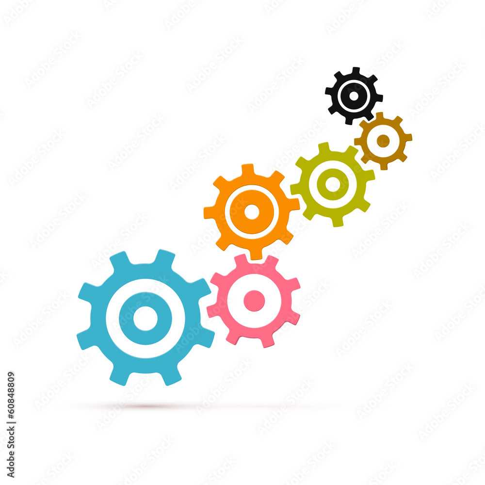 Poster abstract vector cogs - gears