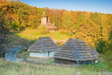 Old traditional village in Ukraine