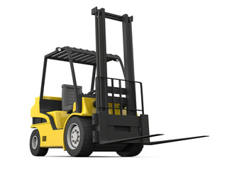 Yellow forklift