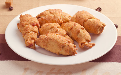 Crispy fresh croissants