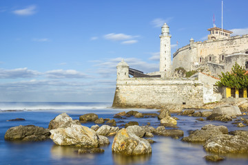The fortress of El Morro in the bay of Havana
