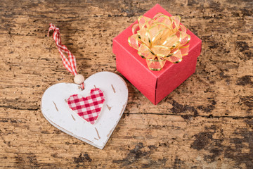 heart and gift for valentine