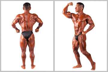 Obraz premium Hispanic Muscle man posing, set