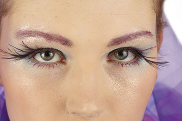 Fototapeta premium Frau mit extreme MakeUp - Kosmetik