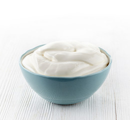Fototapeta na wymiar bowl of sour cream
