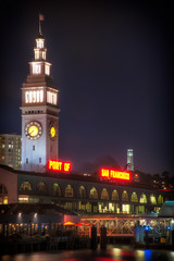 Fototapeta na wymiar Clock tower of Ferry Building